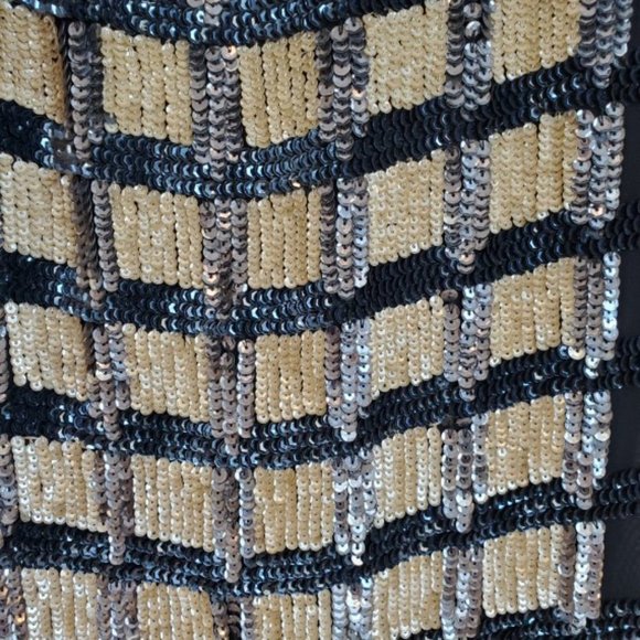 Yoana Baraschi Virtual Grid Sequined Dress, Black - Picture 3 of 6